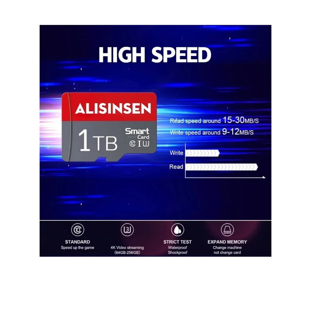Alisinsen 1TB micro SD flash memory card with SD card adapter (4 Packs)
